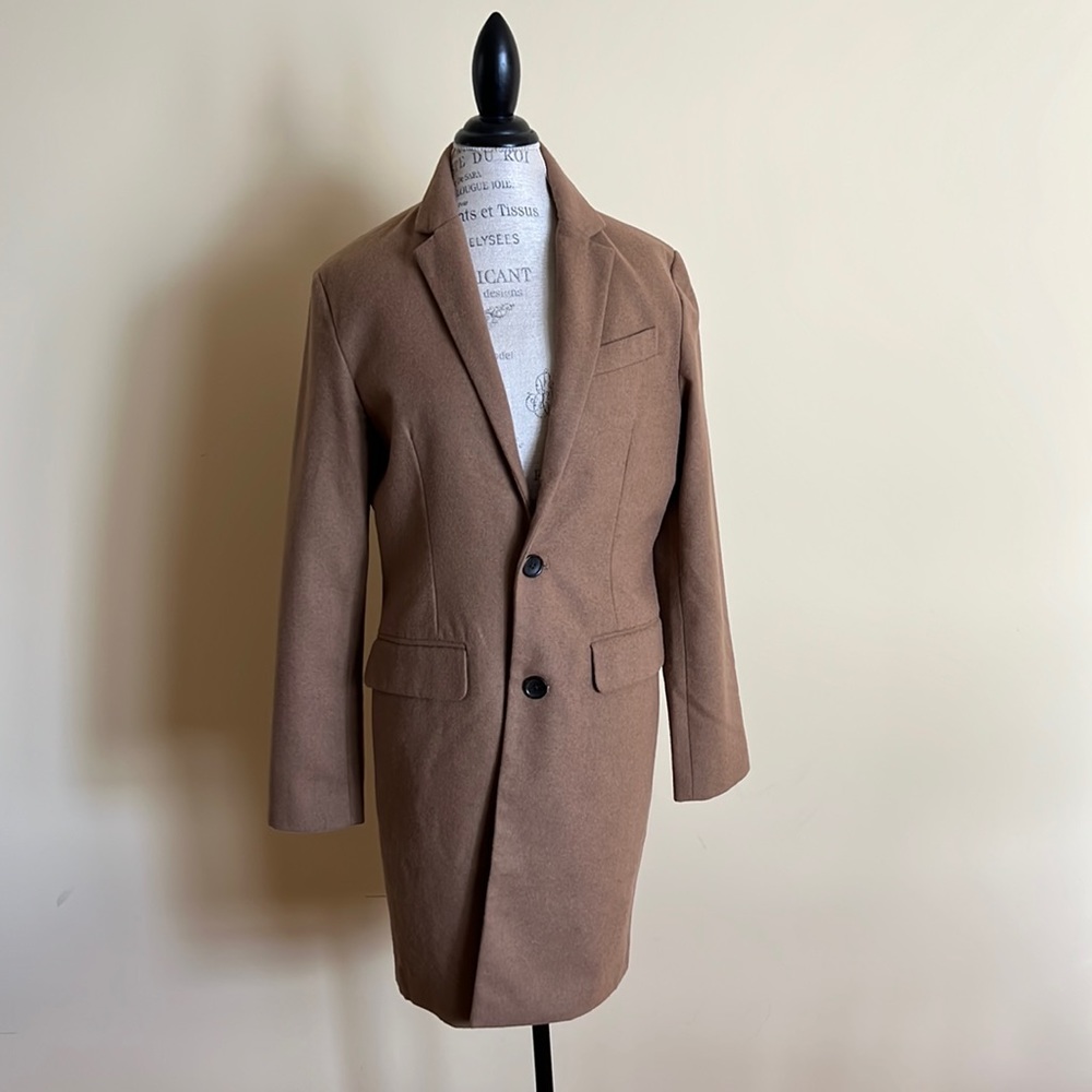Banana Republic Factory Wool-blend Top Coat Camel “S”